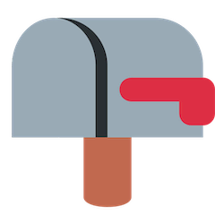 Geschlossener Briefkasten mit Fahne unten Emoji Twitter