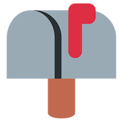 Geschlossener Briefkasten mit Fahne oben Emoji Twitter
