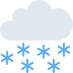 Wolke mit Schnee Emoji Twitter