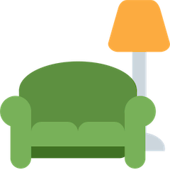 Sofá y lámpara Emoji Twitter