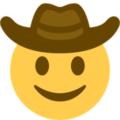 🤠 Faccina con cappello da cowboy Emoji su Twitter