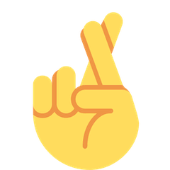 🤞 Mano con los dedos cruzados Emoji en Twitter