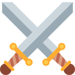 Espadas cruzadas Emoji Twitter
