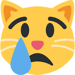 😿 Плачущая кошачья мордочка Эмодзи в Twitter