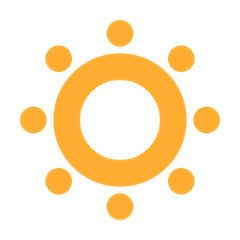 Símbolo de brillo bajo Emoji Twitter