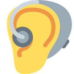 Ohr mit Hörgerät Emoji Twitter