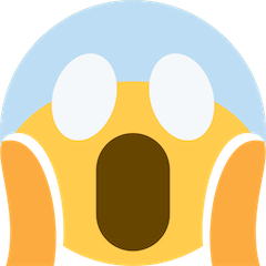 Face Screaming in Fear Emoji on Twitter