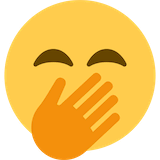 face-with-hand-over-mouth Emoji twitter
