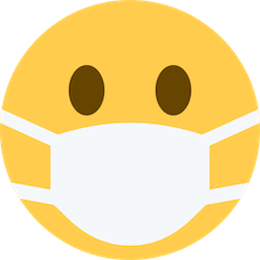Visage avec un masque médical Émoji Twitter