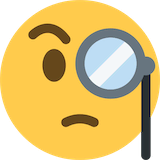 face-with-monocle Emoji twitter