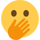face-with-open-eyes-and-hand-over-mouth Emoji twitter