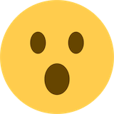 face-with-open-mouth Emoji twitter