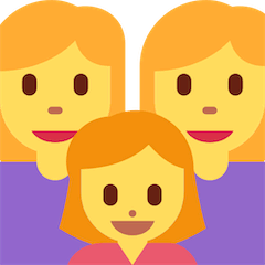 Familie mit zwei Müttern und Tochter Emoji Twitter