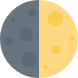 first-quarter-moon Emoji twitter