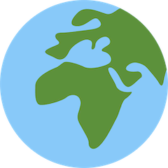 🌍 Globe centré sur l’Europe et l’Afrique Émoji sur Twitter
