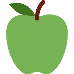 Зеленое яблоко Эмодзи в Twitter