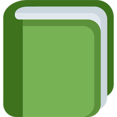 📗 Libro de texto verde Emoji en Twitter