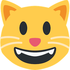 Muso di gatto felice Emoji Twitter