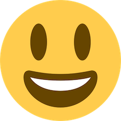 😃 Cara con amplia sonrisa y la boca abierta Emoji en Twitter