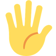 Mão com os dedos separados Emoji Twitter