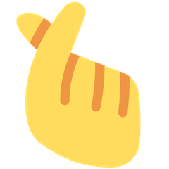 🫰 Hand With Index Finger And Thumb Crossed Emoji on Twitter