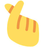 hand-with-index-finger-and-thumb-crossed Emoji twitter