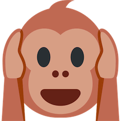 🙉 Macaco com as mãos tapando os ouvidos Emoji nos Twitter