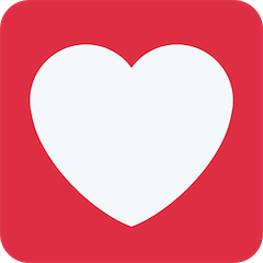 Decoração com coração Emoji Twitter
