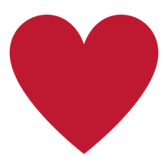 Corazón de baraja de cartas Emoji Twitter