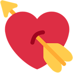 Coração flechado Emoji Twitter