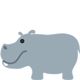 hippopotamus Emoji twitter