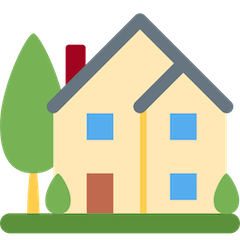 Casa con giardino Emoji Twitter