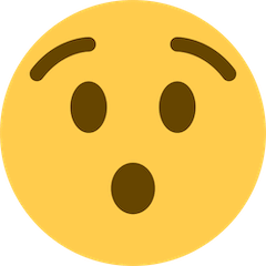 Überraschtes Gesicht Emoji Twitter
