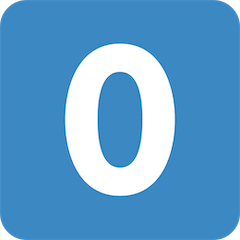 Tecla do número zero Emoji Twitter