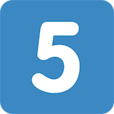 keycap-5 Emoji twitter