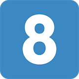 keycap-8 Emoji twitter