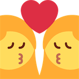 kiss-woman-woman Emoji twitter
