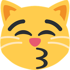 Muso di gatto che manda un bacio Emoji Twitter
