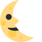last-quarter-moon-face Emoji twitter