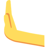 leftwards-pushing-hand Emoji twitter