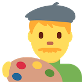 man-artist Emoji twitter