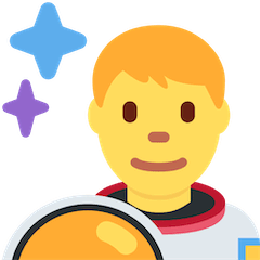Astronauta uomo Emoji Twitter