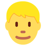 man-blond-hair Emoji twitter