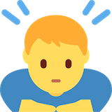 man-bowing Emoji twitter