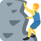 man-climbing Emoji twitter