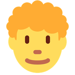 Man: Curly Hair Emoji on Twitter