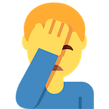 man-facepalming Emoji twitter