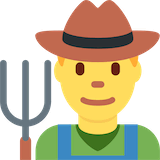 man-farmer Emoji twitter