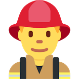 man-firefighter Emoji twitter
