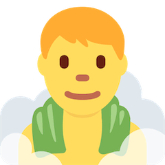 Ein Mann in der Sauna Emoji Twitter